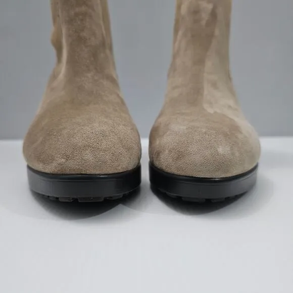 NEW Donald Pliner Italia Ankle Bootie Stiletto Biscotti Tan Suede Size 10