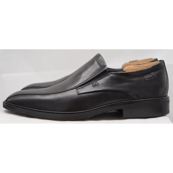 NEW ECCO MENS DRESS CITYTRAY BLACK LEATHER SLIP ON LOAFER SHOE 43 US -9.5