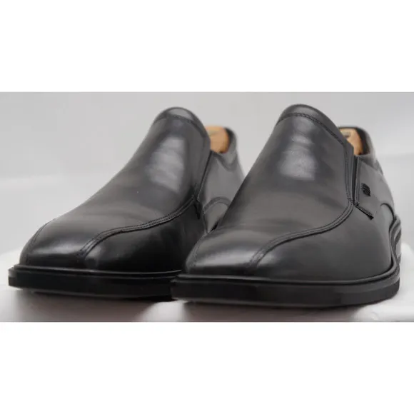 NEW ECCO MENS DRESS CITYTRAY BLACK LEATHER SLIP ON LOAFER SHOE 43 US -9.5