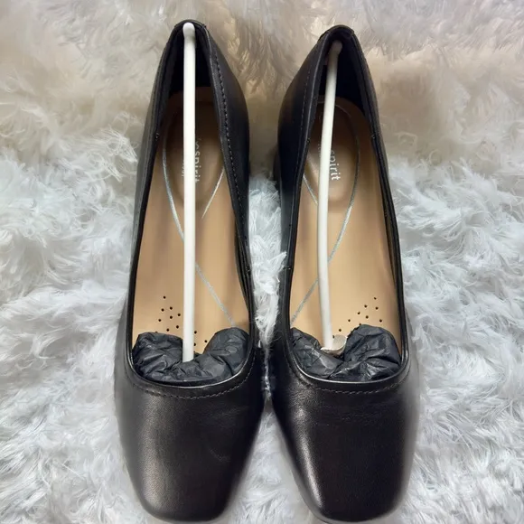 NEW Esprit Easy Spirit Women's Black Leather Pumps 7M