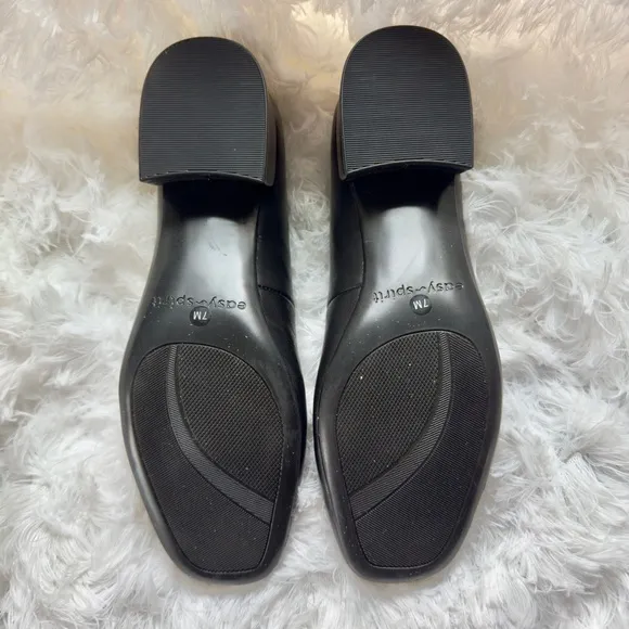NEW Esprit Easy Spirit Women's Black Leather Pumps 7M