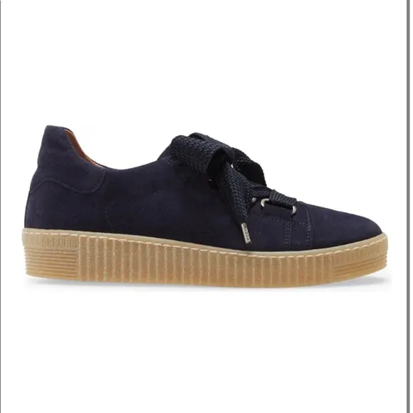 NEW!! Gabor Navy Wide Lace Tennis Shoes | Size 4 1/2