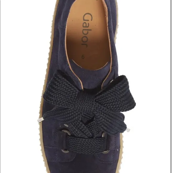 NEW!! Gabor Navy Wide Lace Tennis Shoes | Size 4 1/2