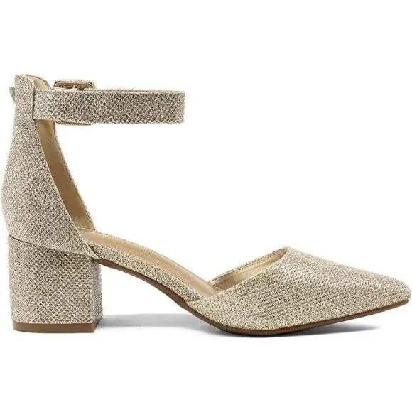 New In Box Womens Pointed Toe Low Chunky Heels Pump Shoes