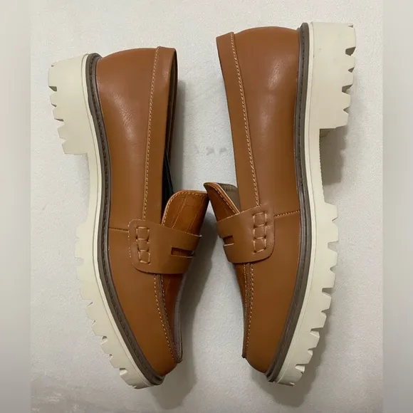 New Journee Collection Kenly Penny Loafers Slip On Shoes Brown Size 6.5