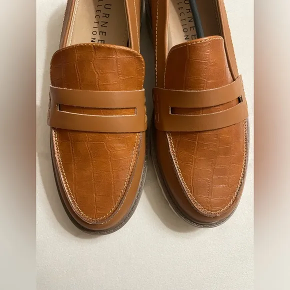 New Journee Collection Kenly Penny Loafers Slip On Shoes Brown Size 6.5