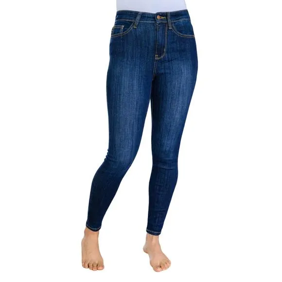 NEW JUDY BLUE back yoke skinny jeans with phone pocket in blue