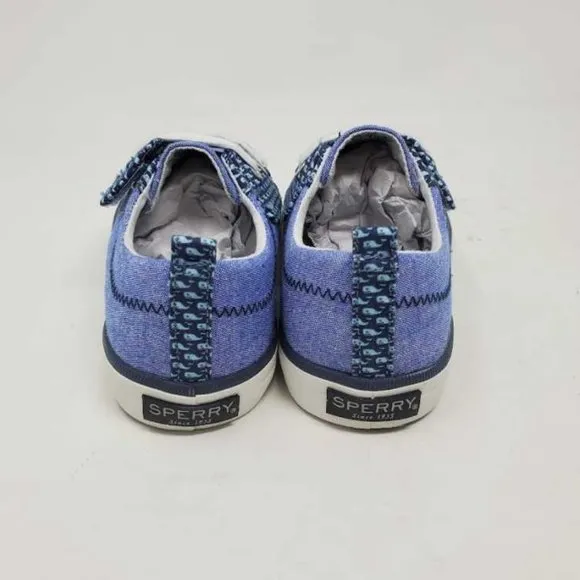 New kids 12 Sperry x Vineyard Vines Crest vibe Jr chambray shoes