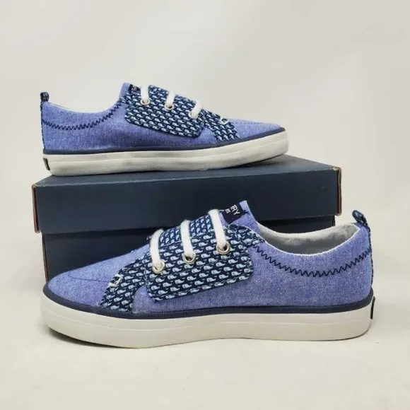 New kids 12 Sperry x Vineyard Vines Crest vibe Jr chambray shoes