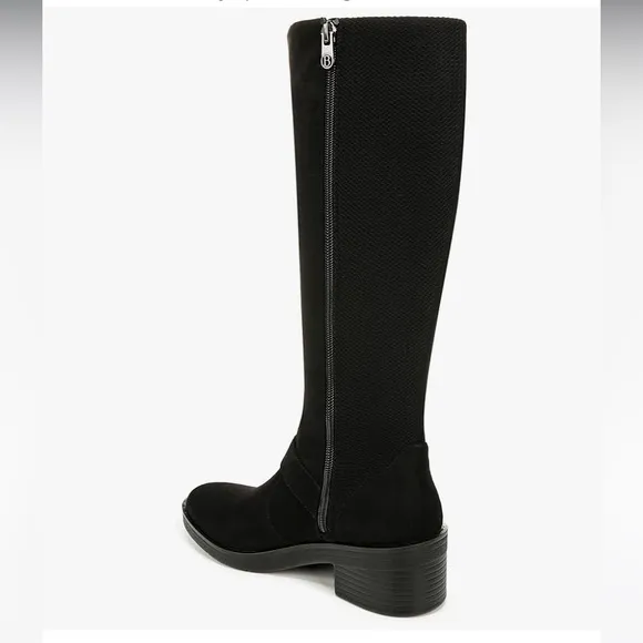 NEW LIFE STRIDE Black Knee-High Boots Suede Look Size 7