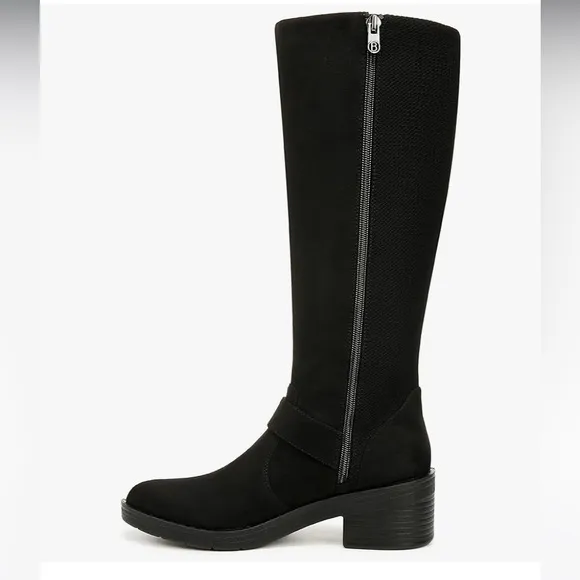 NEW LIFE STRIDE Black Knee-High Boots Suede Look Size 7