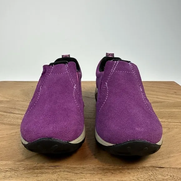 New Little Kids Merrell Jungle Moc Purple Leather Comfort Shoes Sneakers Sz 11 C