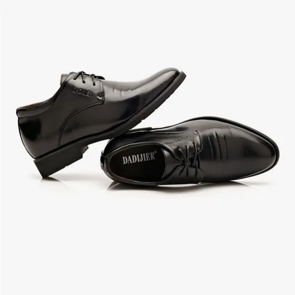 NEW Men’s Elevator Black Oxford Dress Shoes