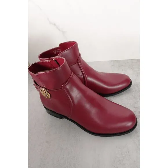 New Michael Kors Carmen Ankle Bootie Boot Shoe Women’s Sz 7.5 Mulberry 1687-19