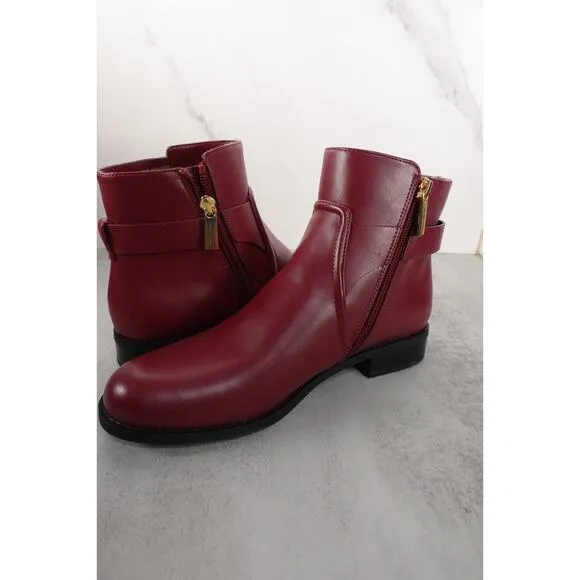 New Michael Kors Carmen Ankle Bootie Boot Shoe Women’s Sz 7.5 Mulberry 1687-19
