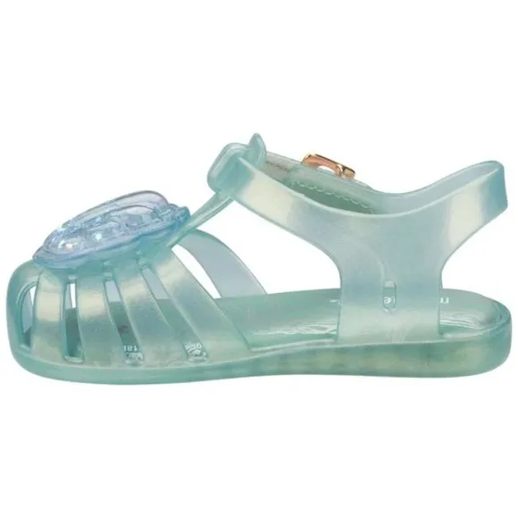 NEW MINI MELISSA Kid Aranha Green Pearlescent Seashell Fisherman Closed Toe