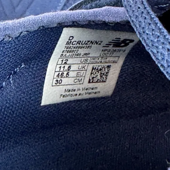 New NIB Mens New Balance Fresh Foam Cruz V2 Blue Running Sneakers Shoes Size 12