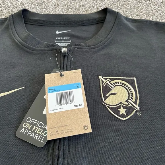 New Nike Dri-Fit Pullover Sweatshirt Jacket Army West Point Black Mens Sizes