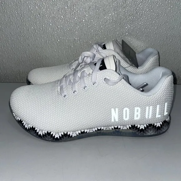 NEW NOBULL Outwork Training Shoes White Graphic M6 / W7.5 CrossFit Sneakers