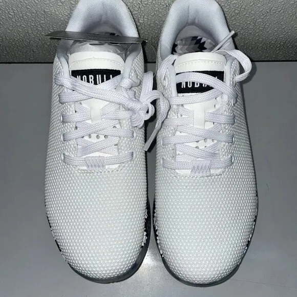 NEW NOBULL Outwork Training Shoes White Graphic M6 / W7.5 CrossFit Sneakers