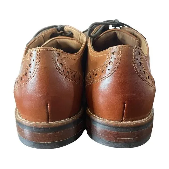 New Nunn Bush Men's Cognac Fifth Ward Flex Cap Toe Oxford Shoes Size 8M