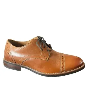 New Nunn Bush Men's Cognac Fifth Ward Flex Cap Toe Oxford Shoes Size 8M