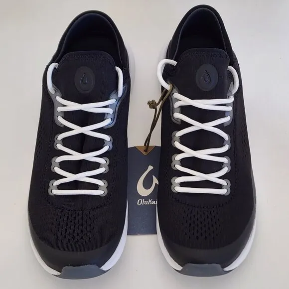 NEW Olukai KAHOLO Sneaker Black Tennis Shoes Womens 10