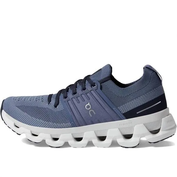 NEW ON RUNNING women's cloudswift 3 running shoes in metal/white