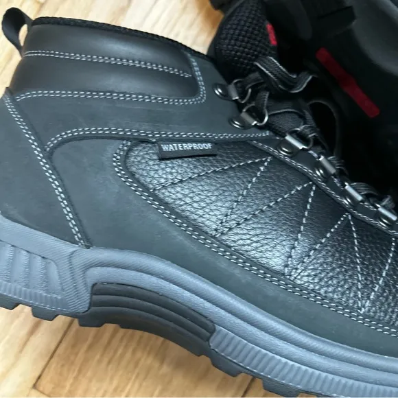 New Orthofeet Hunter men’s boots shoes black leather size 7.5 4E x-wide diabetic