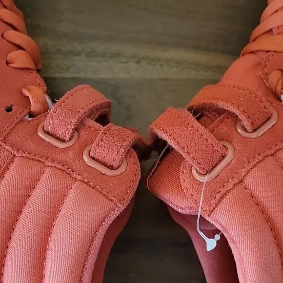 NEW Reebok Women’s 6.5 Freestyle Hi Shoes Sneakers Suede Leather Coral Orange