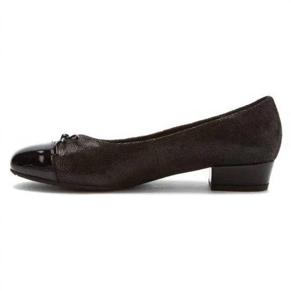 NEW ROS HOMMERSON tawnie low heeled shoes - wide width in brown lizard