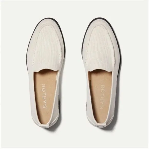 NEW Rothy's Shoes | Rothy's The Lug Loafer in Ivory Merino Wool Size 9