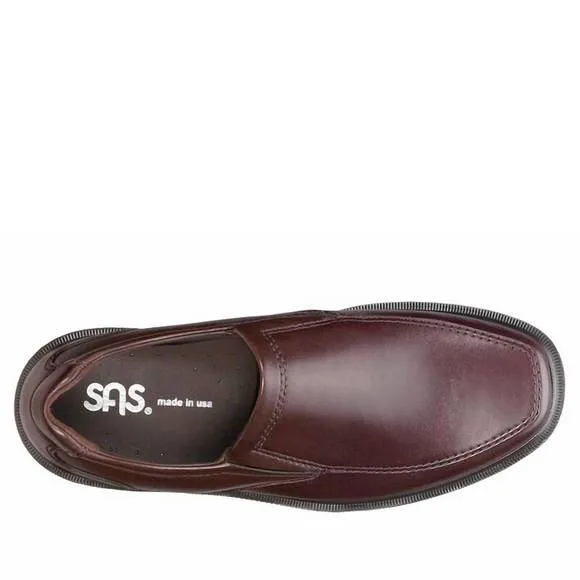 NEW SAS men's diplomat loafer shoes in brown