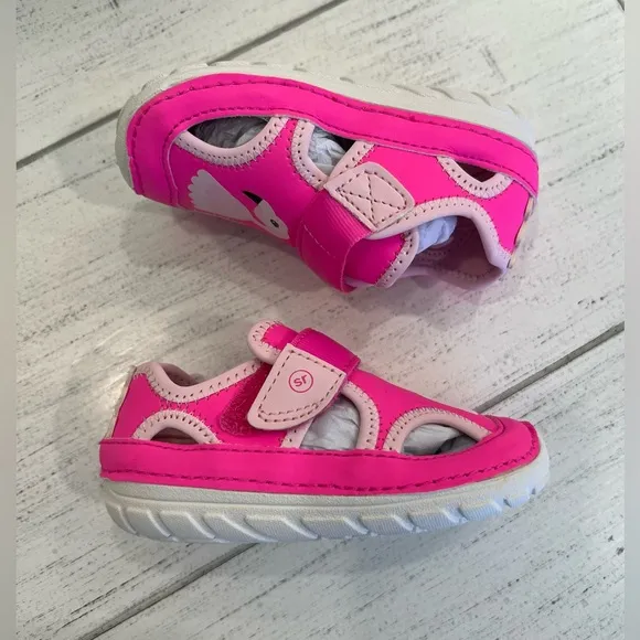 New Stride Rite Pink Flamingo Splash Sandals Toddler Girl Size 5 BNIB NWT