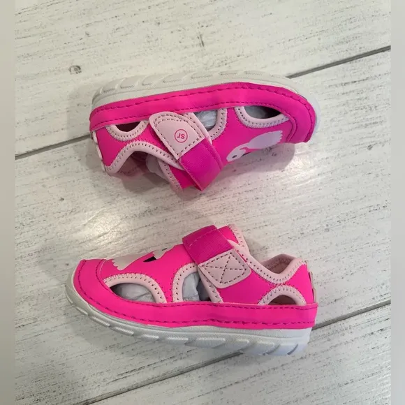 New Stride Rite Pink Flamingo Splash Sandals Toddler Girl Size 5 BNIB NWT