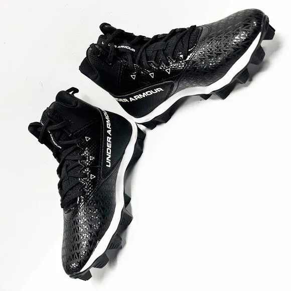NEW Under Armour Hammer Mid JR Football Cleats Shoes Kids Size 5.5