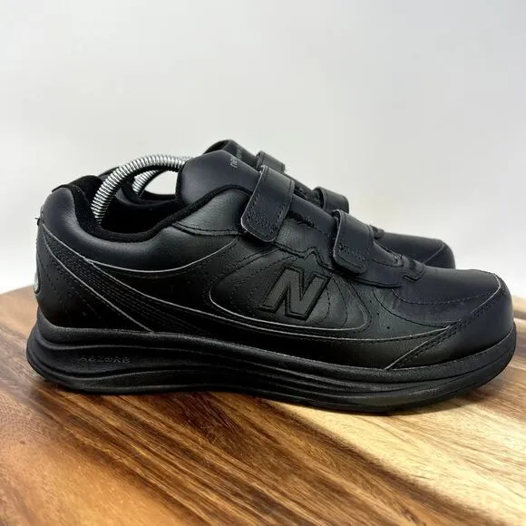New Balance 577 DSL-2 Abzorb Shoes Men's 9 2E Wide Black Leather Hook and Loop