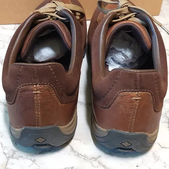 NIB Men's brown leather Columbia Amherst lace-up oxford shoes, size 14