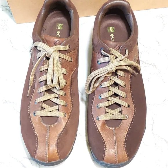 NIB Men's brown leather Columbia Amherst lace-up oxford shoes, size 14