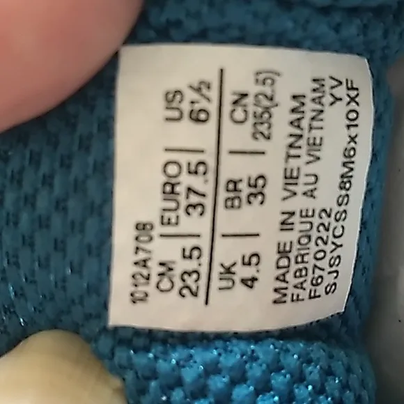 NIB Women's Asics Gel-Venture 8 Teal and coral sneaker shoes size 6