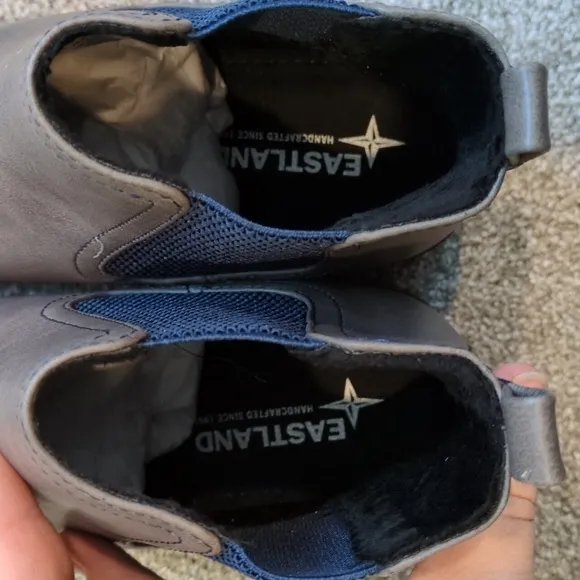 NIB Women's Eastland  Grey and Blue Ankle Boots size 8