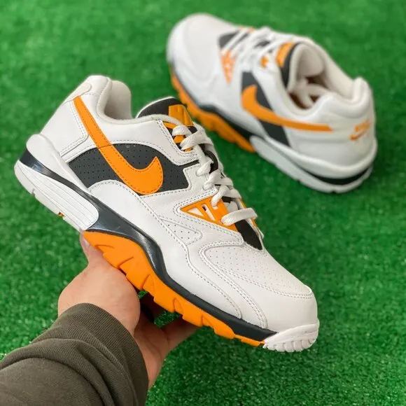 Nike Air Cross Trainer 3 Low Mens Casual Shoes White Orange DZ5423-100 VNDS Sz 7