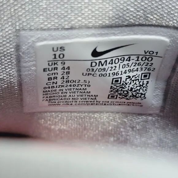 🤩NIKE AIR DELDON SUMMIT SZ 10 MEN'S SHOES WHITE-LIGHT SMOKE GREY DM4094-100 New