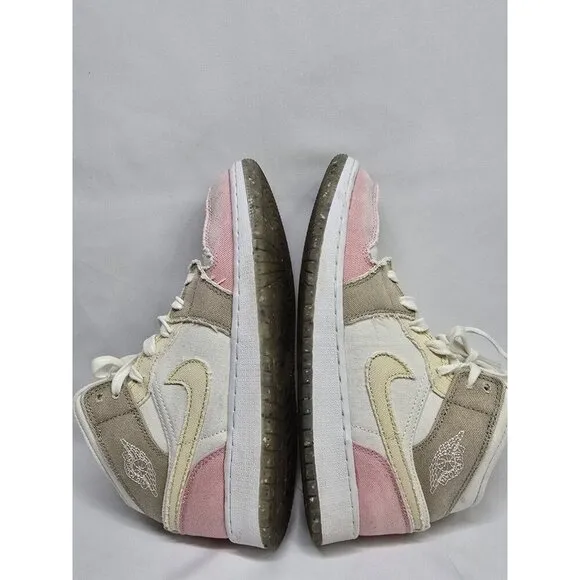 Nike Air Jordan 1 Mid Pastel Grind - Size 5.5 Youth