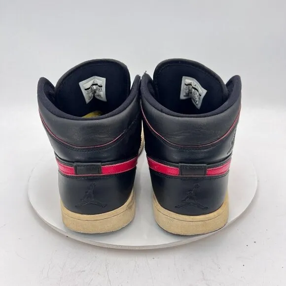 Nike Air Jordan 1 Retro Mid Men Sz 11.5 554724-009 Black Team Red Training Shoes