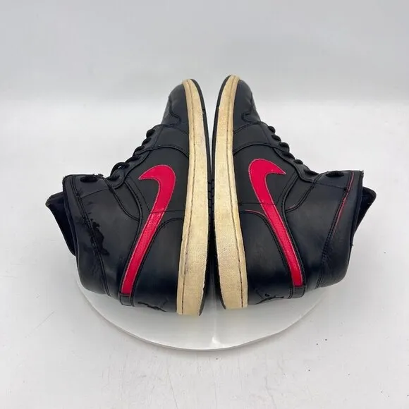 Nike Air Jordan 1 Retro Mid Men Sz 11.5 554724-009 Black Team Red Training Shoes