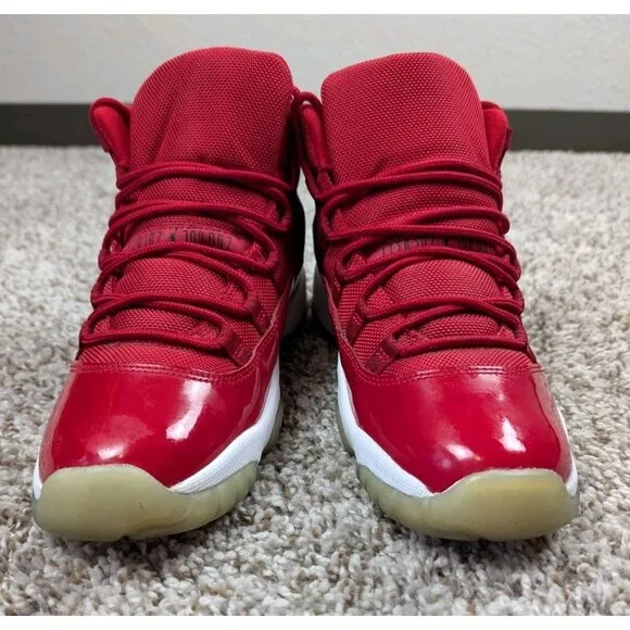 Nike Air Jordan 11 Win Like 96 Boys 7Y Red Basketball Shoes Sneakers 378038-623
