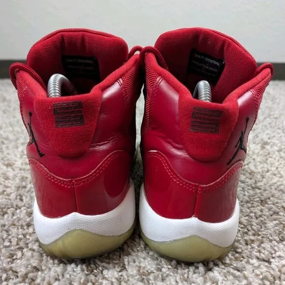 Nike Air Jordan 11 Win Like 96 Boys 7Y Red Basketball Shoes Sneakers 378038-623