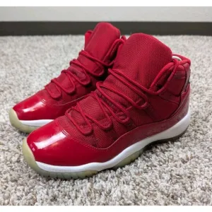 Nike Air Jordan 11 Win Like 96 Boys 7Y Red Basketball Shoes Sneakers 378038-623