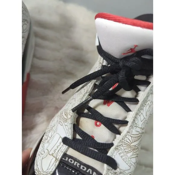 Nike Air Jordan DUB Zero ‎ DV1360-160 Size 6Y White/ True Red /Black